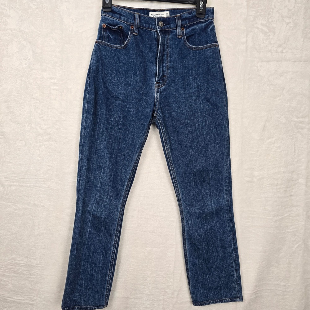 Abercrombie & Fitch Curve Love 90s Slim Straight Ultra High Rise Jeans 25 0XS